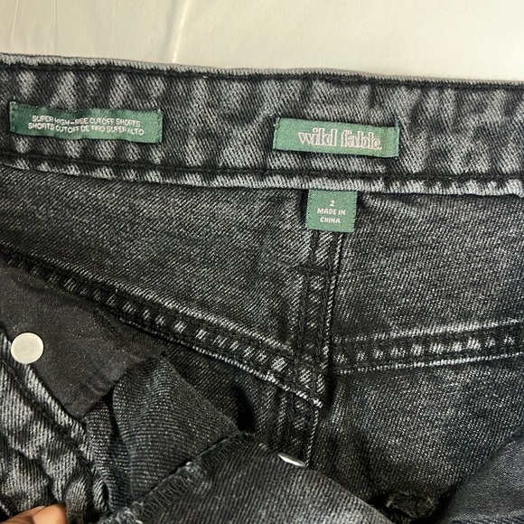 Wild Fable Distressed Black Denim Shorts - Picture 6 of 8